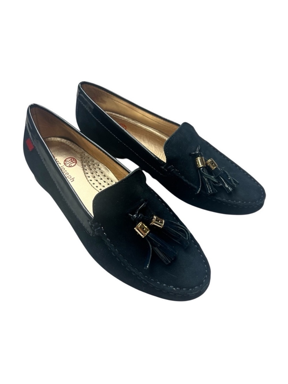 Marc Joseph New York Women's Bryant Park Weave Tassel Loafer 6.5 Black